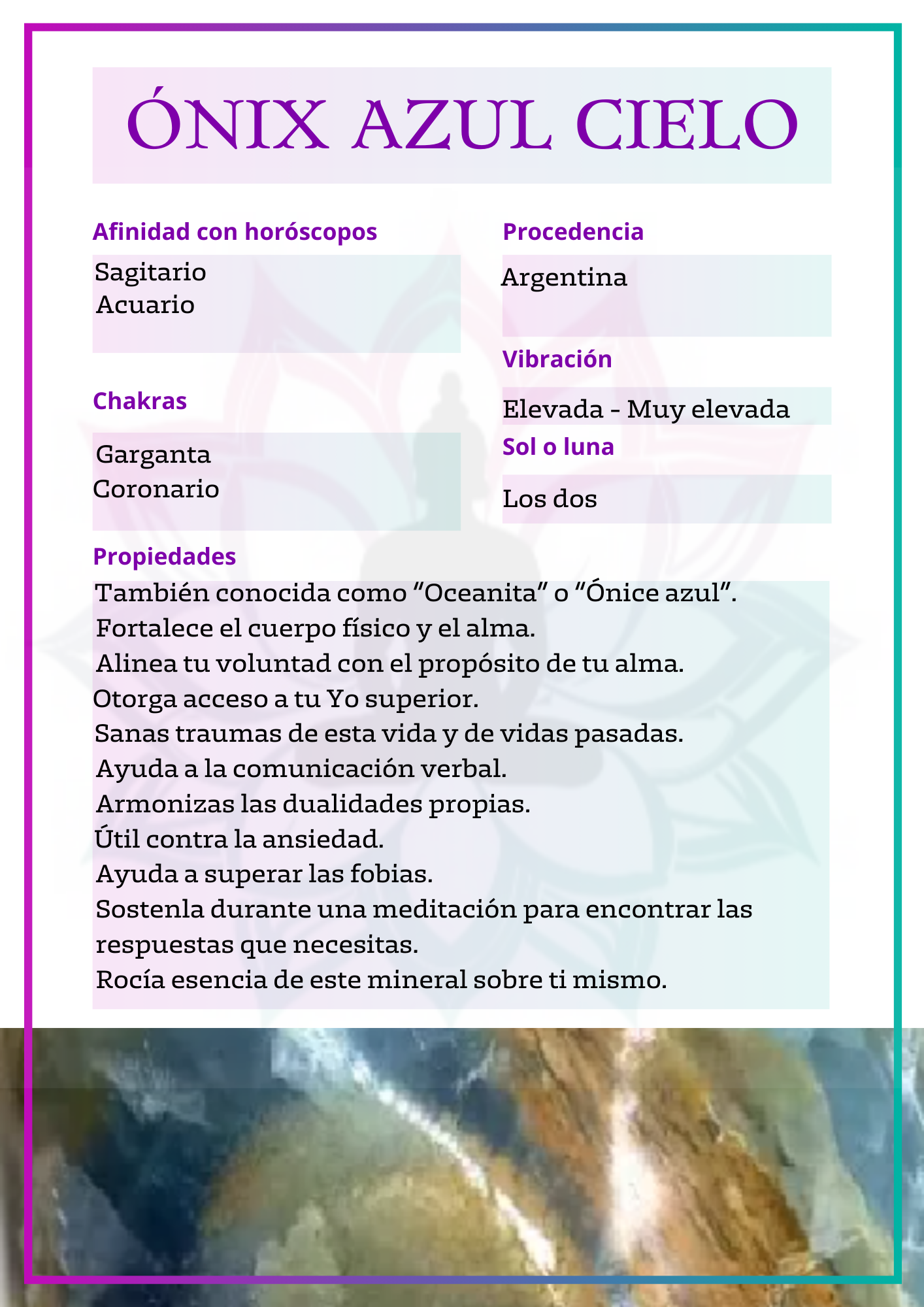 Masivo de Ónix azul