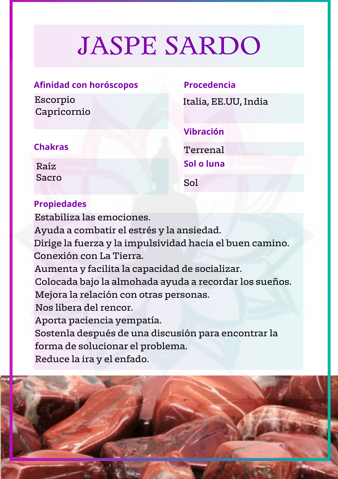 Canto rodado de Jaspe sardo
