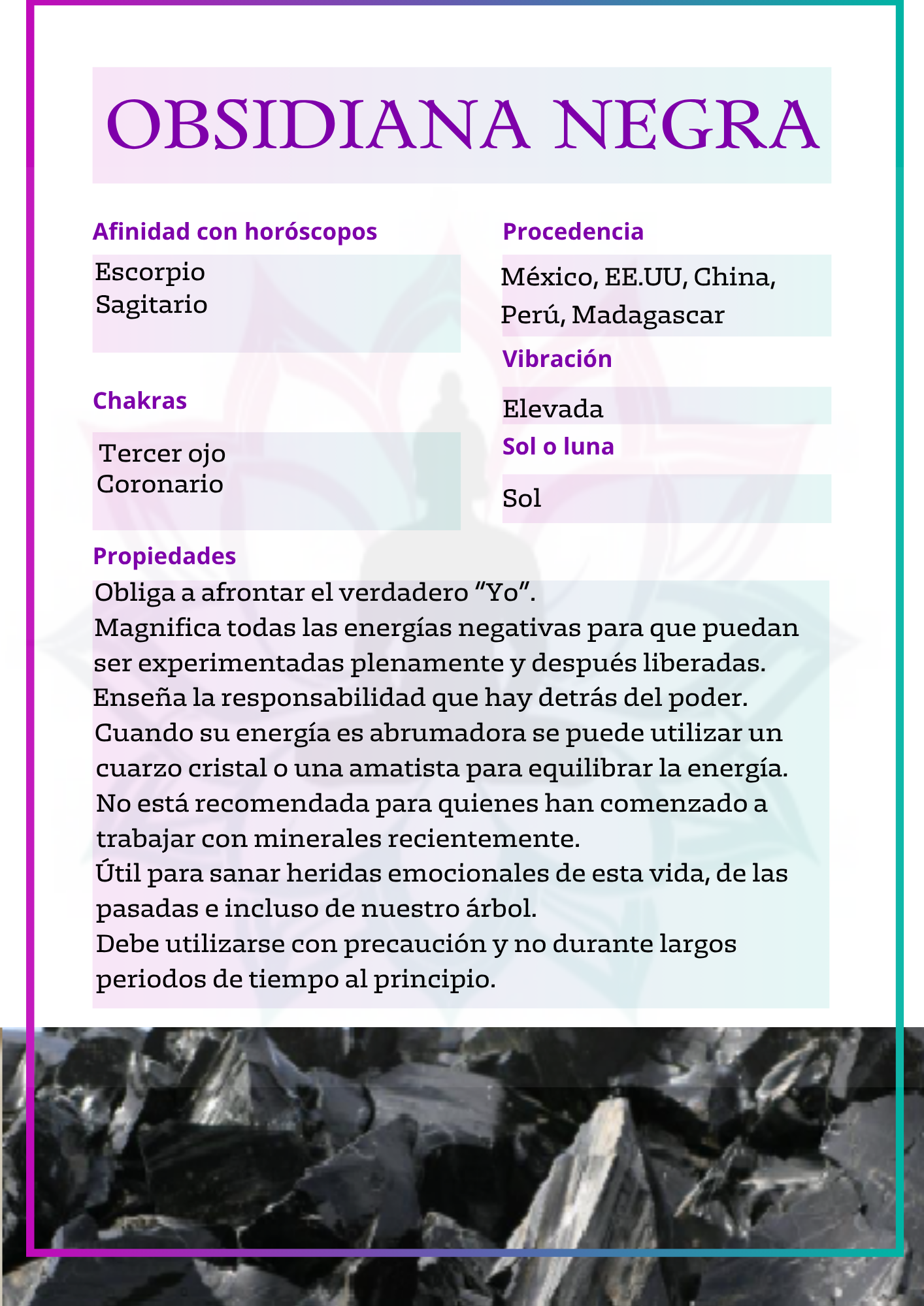 Esfera de Obsidiana negra