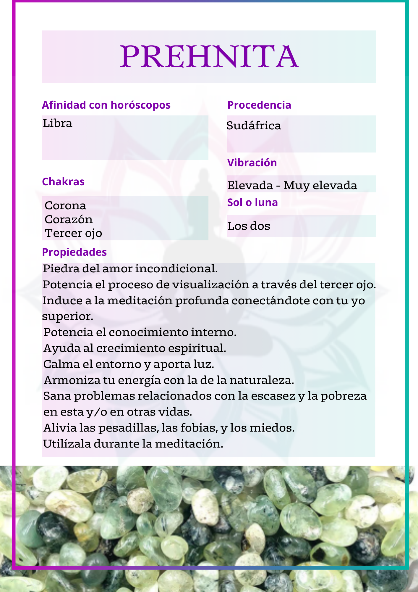 Canto rodado de Prehnita