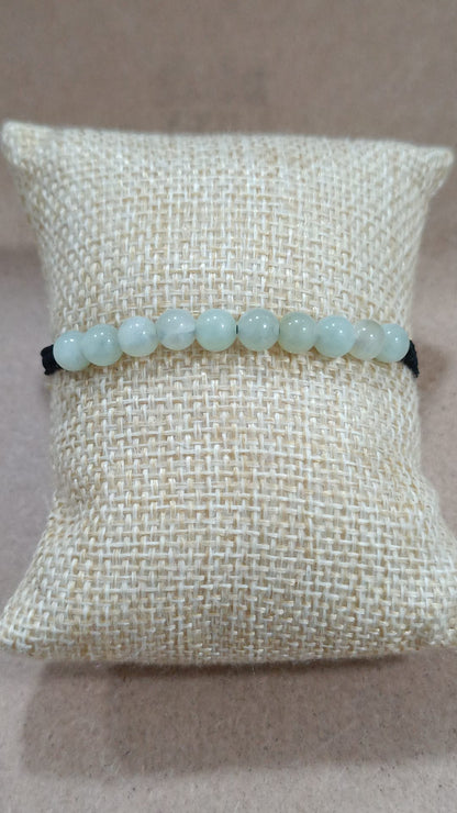 Pulseras de macramé y minerales (10 bolas)