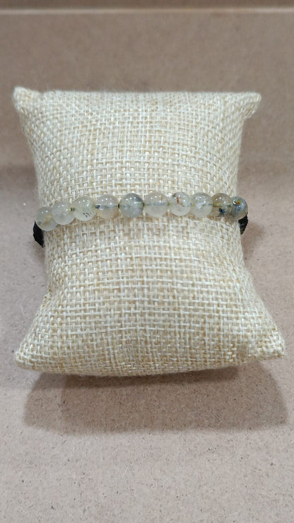 Pulseras de macramé y minerales (10 bolas)