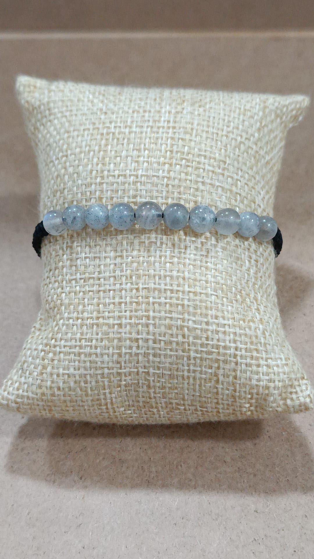 Pulseras de macramé y minerales (10 bolas)