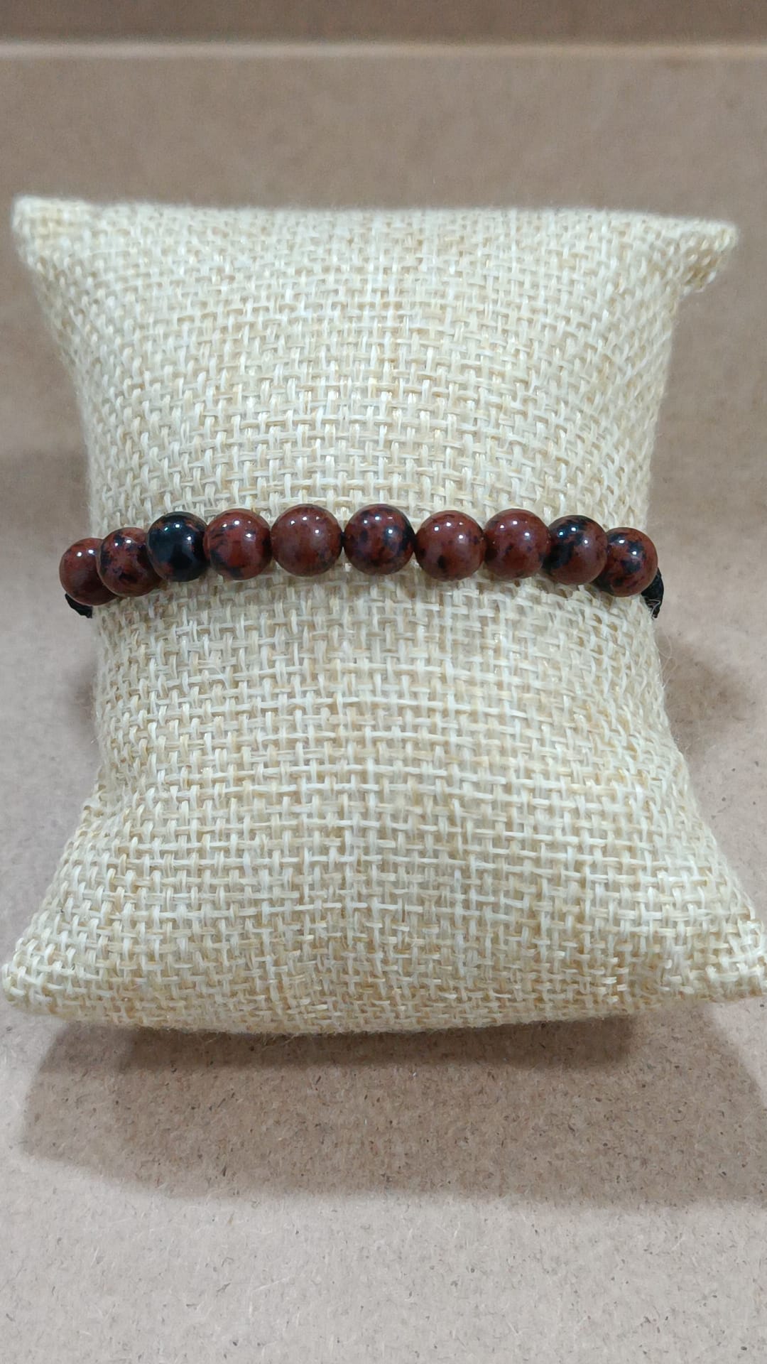 Pulseras de macramé y minerales (10 bolas)
