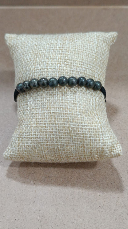 Pulseras de macramé y minerales (10 bolas)
