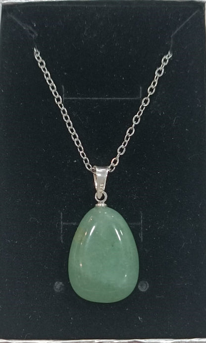 Colgante con anilla de plata variado pulido