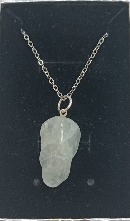 Colgante con anilla de plata variado pulido