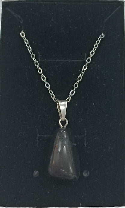 Colgante con anilla de plata variado pulido
