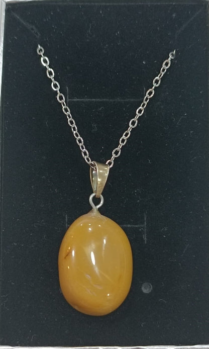 Colgante con anilla de plata variado pulido