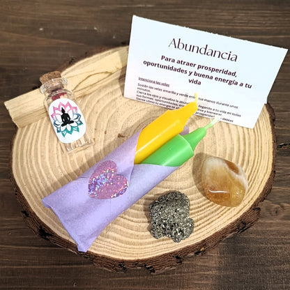 Packs velas + minerales