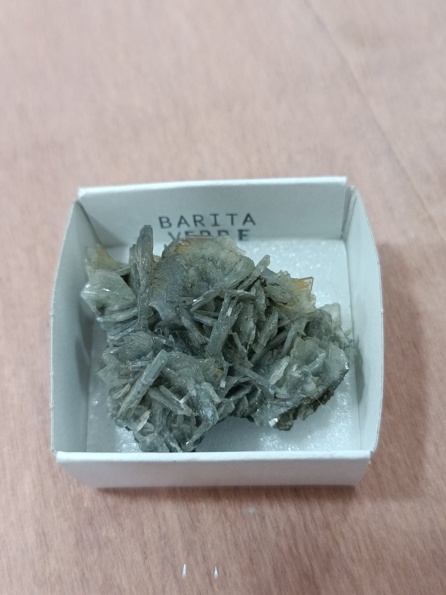 Mineral de colección Barita verde