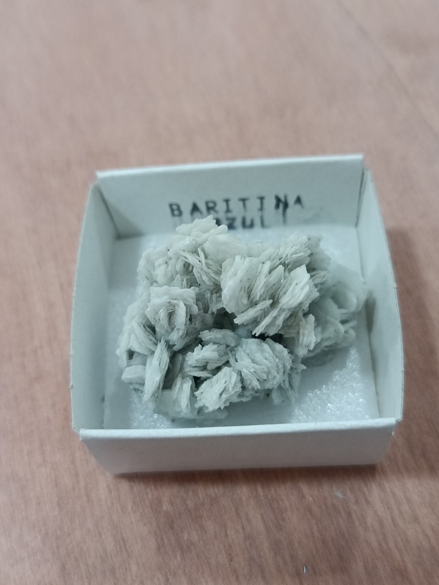 Mineral de colección Baritina azul