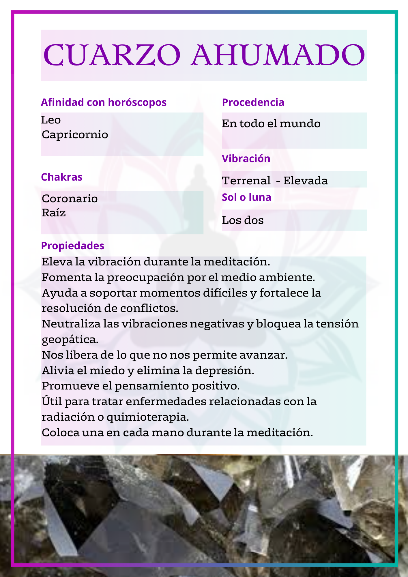 Canto rodado de Cuarzo ahumado