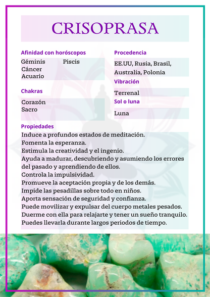 Canto rodado de Crisoprasa