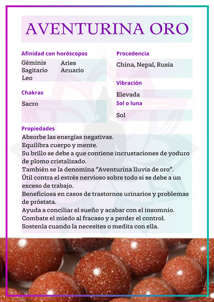 Canto rodado de Aventurina oro