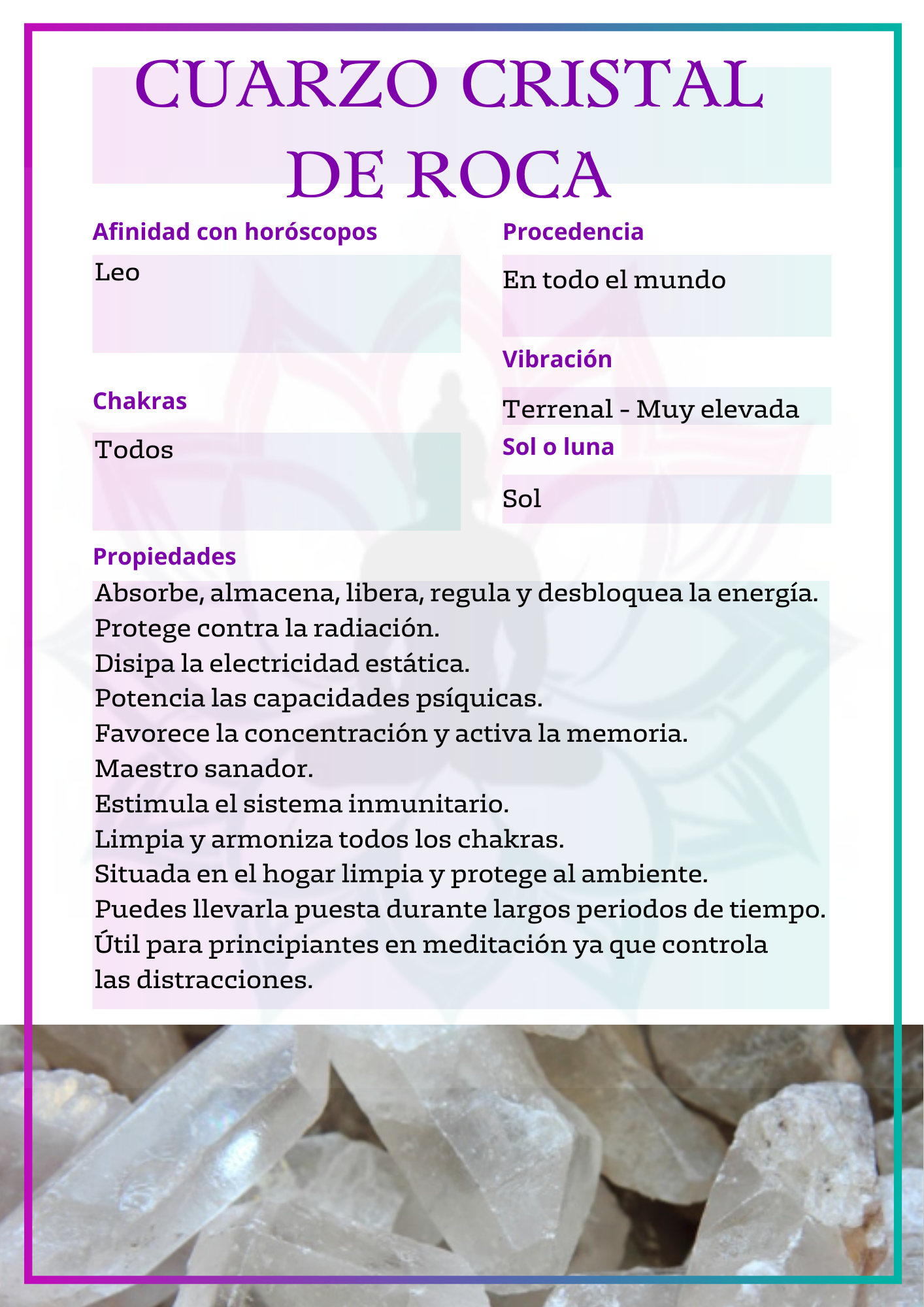 Pirámide de Cuarzo cristal de roca