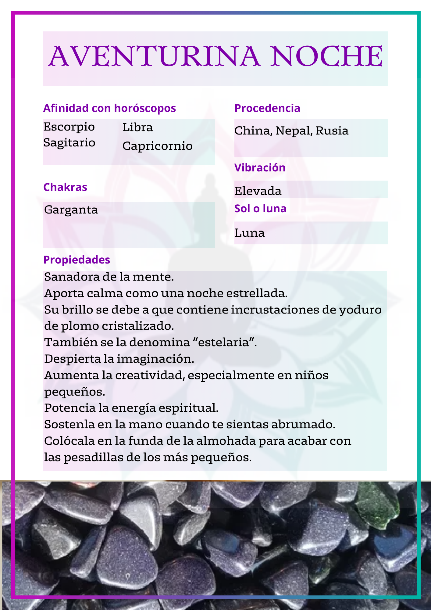 Plano de Aventurina noche