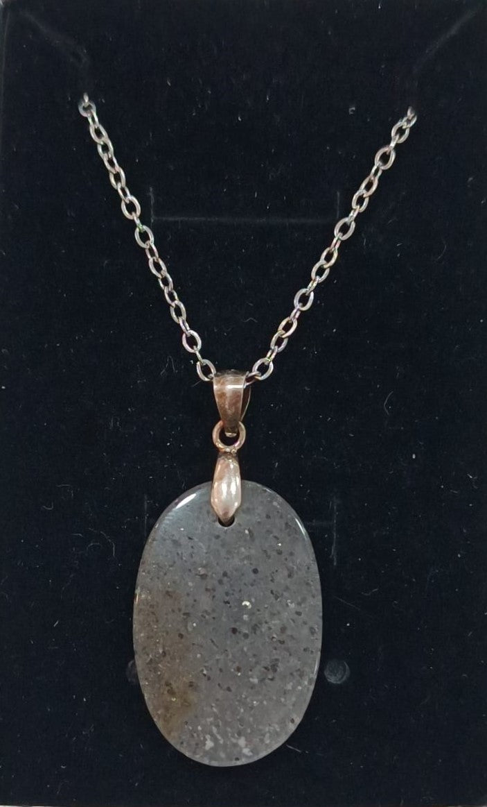 Colgante plata variado pulido plano