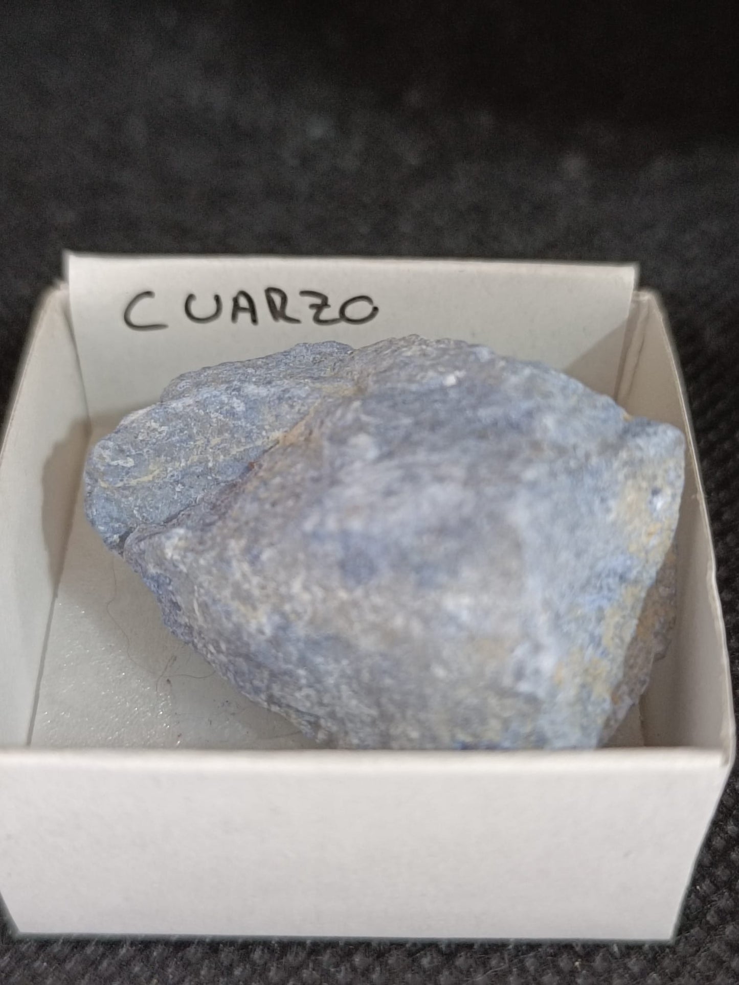 Mineral de colección Cuarzo azul