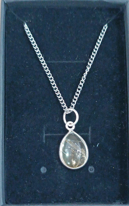 Colgante plata variado lágrima