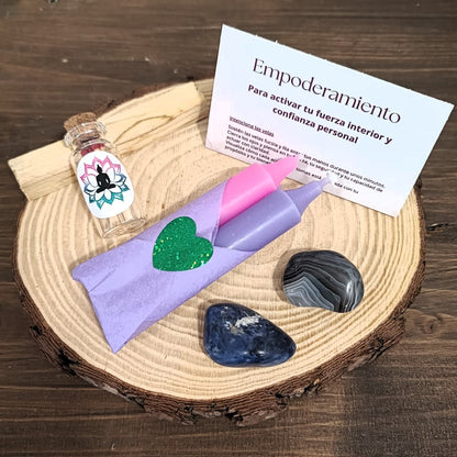 Packs velas + minerales
