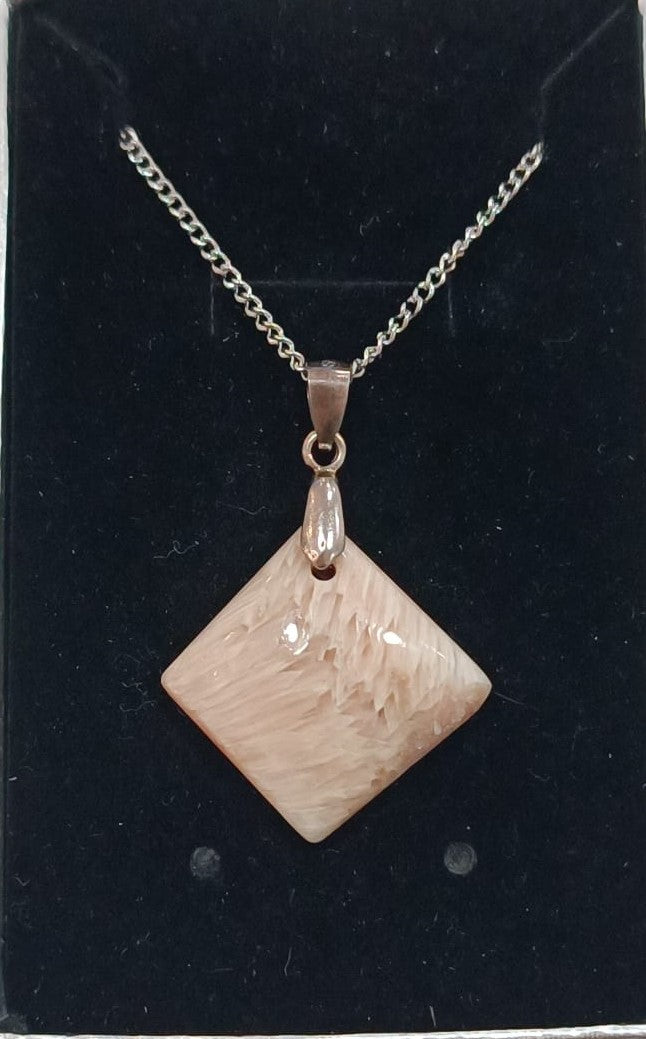 Colgante plata variado pulido plano