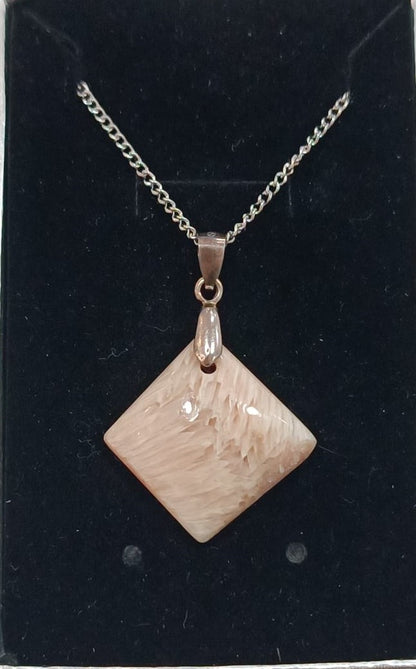 Colgante plata variado pulido plano