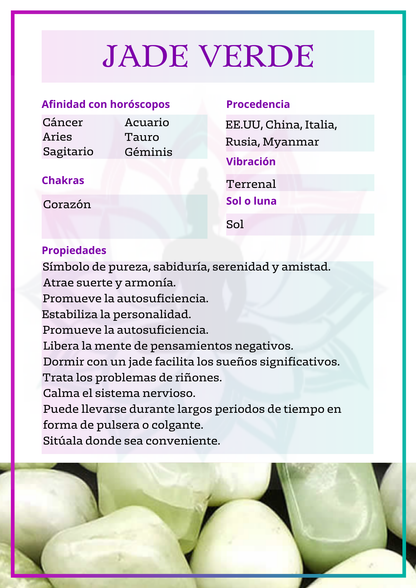 Canto rodado de Jade verde