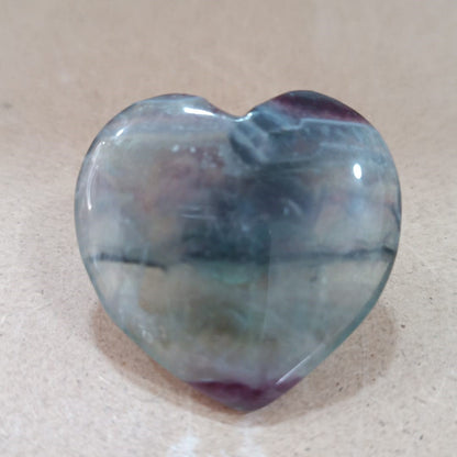 Corazón de Fluorita irisada