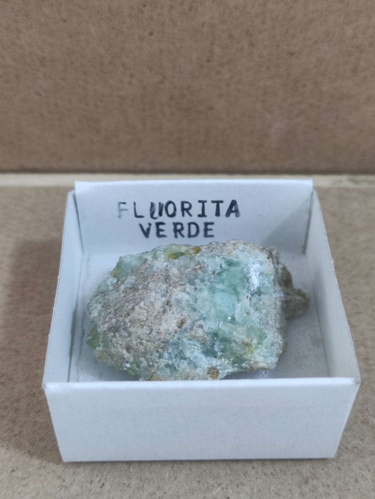 Mineral de colección Fluorita verde