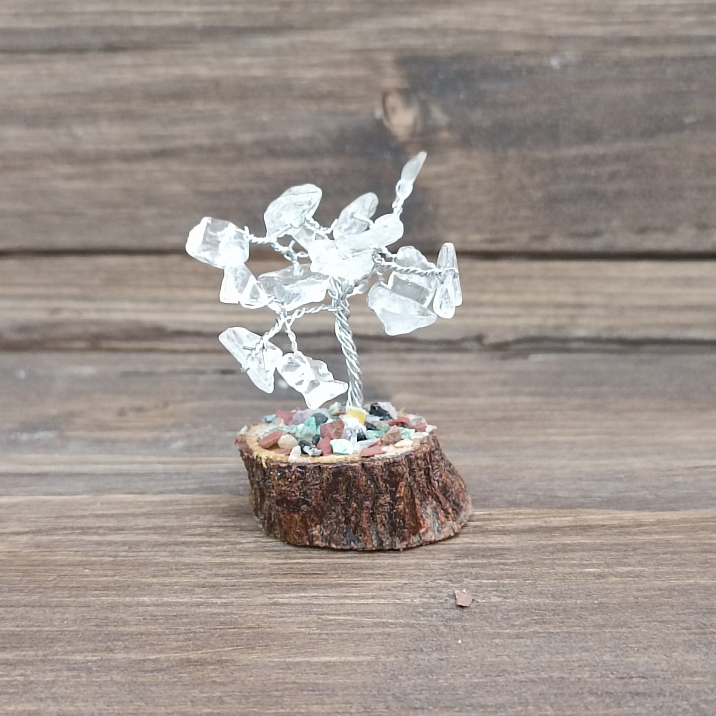 Árbol variado (base de madera)
