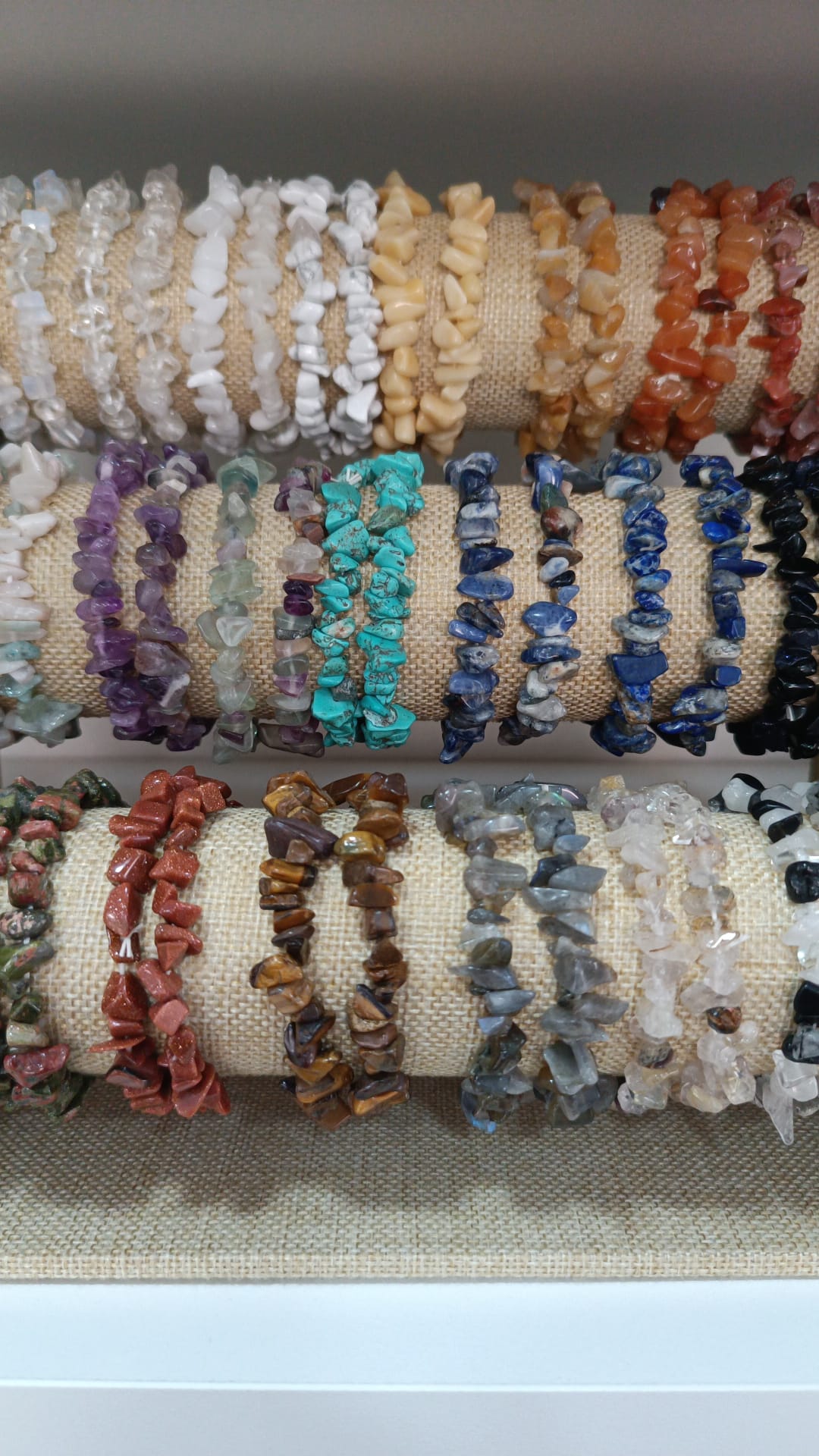 Pulseras de chips variadas
