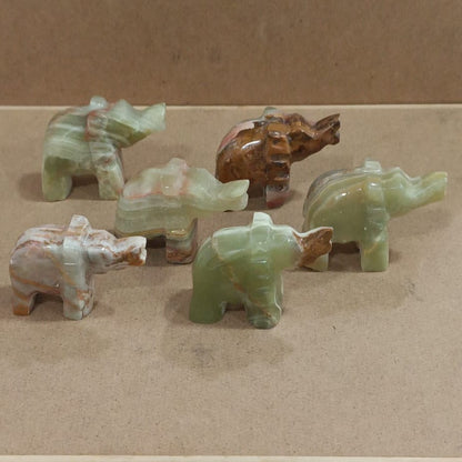 Elefante de Ónix verde