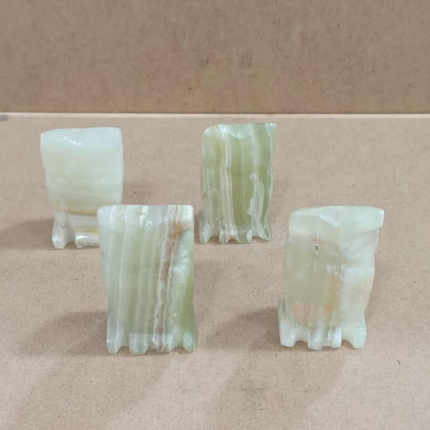 Búhos de Ónix verde