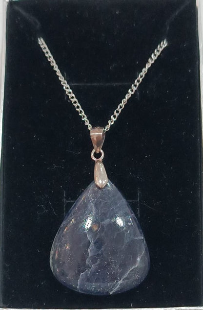 Colgante plata variado pulido plano