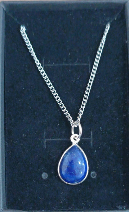 Colgante plata variado lágrima