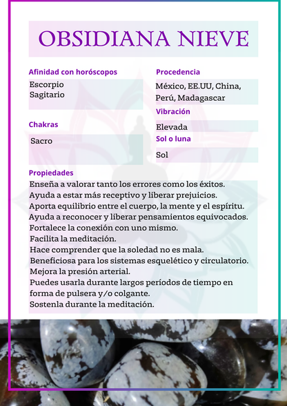 Esfera de Obsidiana nieve
