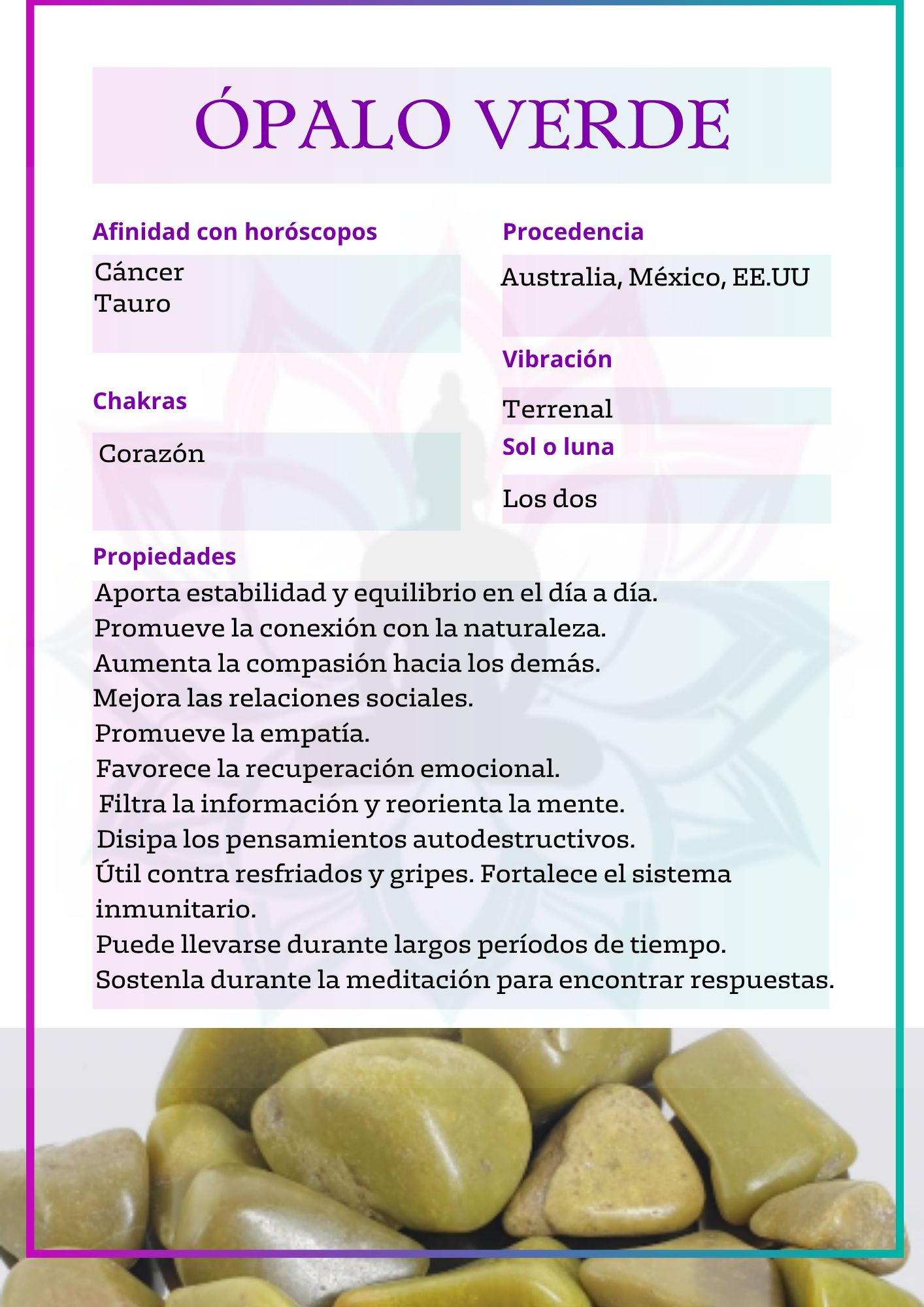 Plano de Ópalo verde