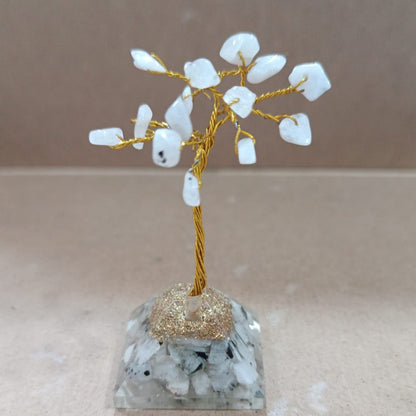Pirámide de orgonita con Piedra luna