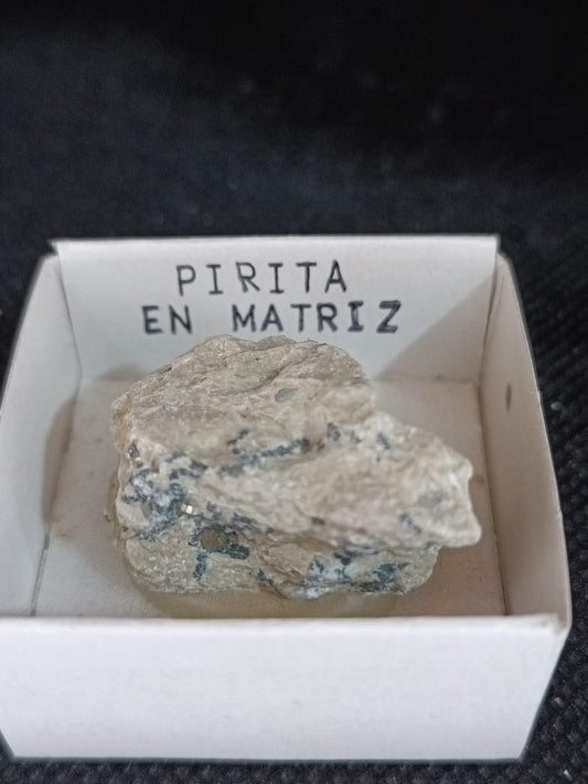 Mineral de colección Pirita en matriz